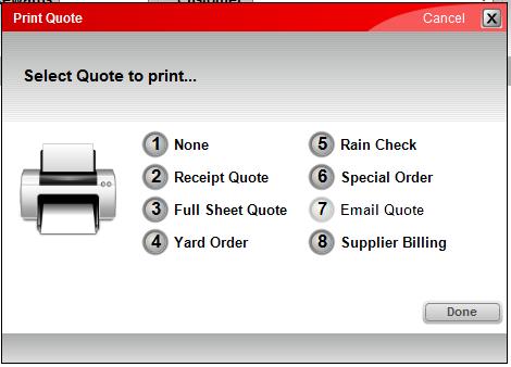 Printing a quote How to print a quote 1. On the top ribbon, click the Invoice/Quote module.
