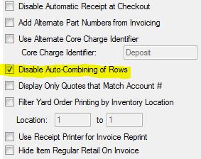 Preventing consolidation of invoice line items Invoice (Store) tab How to stop different invoice entries for the same inventory item from combining automatically 1.