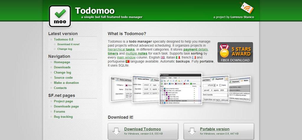 Software Requirements Specification for Todomoo [2] 1.5 References The official Todomoo webpage is at http://todomoo.sourceforge.