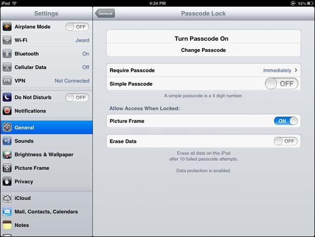 1 Step : On the next screen, turn off Simple password. Step 3: Tap on Turn Passcode On.