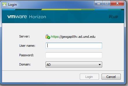 From the Start Menu or Desktop open the newly installed VMware Horizon View Client software. 3.