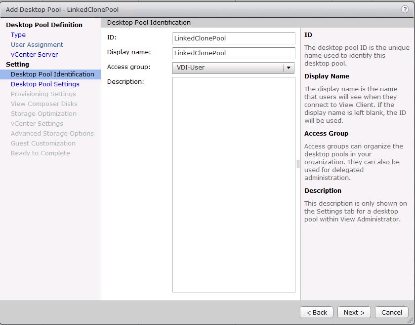 VMware Horizon Farm and Pool Creation 11. Select Desktop Pool settings.