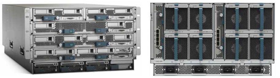 Solution Design Figure 16 Cisco UCS 5108 Blade Chassis Front and Rear Views Cisco UCS 2204XP Fabric Extender The Cisco UCS 2200 Series Fabric Extenders multiplex and forward all traffic from blade