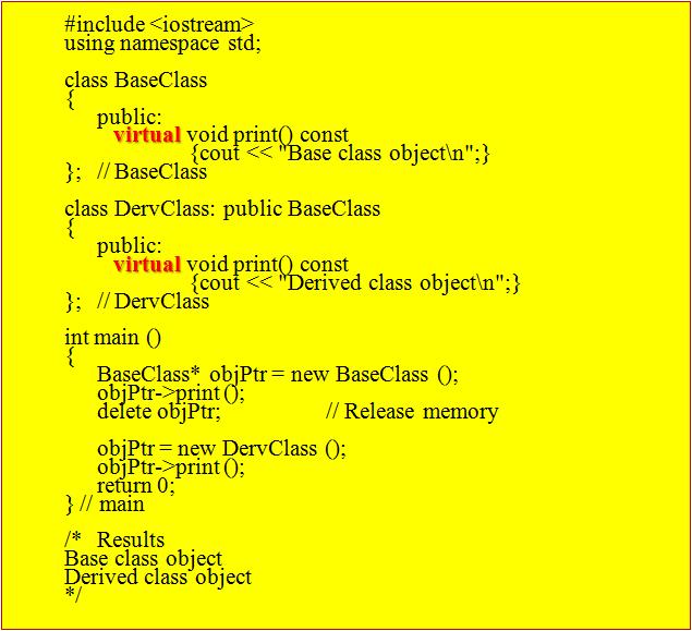 Pointing Derived Class using