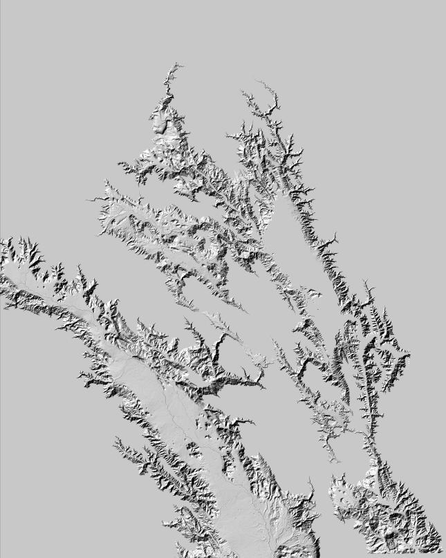 different versions of hillshaded rasters by selectively removing