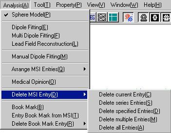 5.8 Delete MSI Entry The commands in this category delete the entries of magnetic source from the MSI list. 5.8.1 Delete current Entry All the magnetic entries at the selected time slice will be deleted.