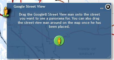 GOOGLE STREET VIEW The Google Street View tool can be used to access the Google