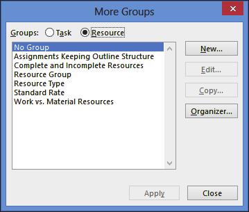 Projects converted from Oracle Primavera software format often translate Primavera Task Codes to Microsoft Project s Text fields. After conversion, the project may be Grouped by Text fields.