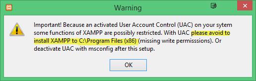2. See the warning which recommends not installing to C:\Program Files (x86) which can be restricted by UAC (User Account Control).
