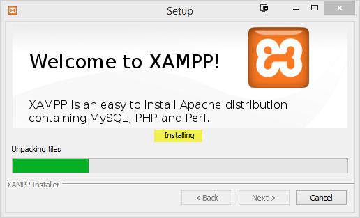 6. Installing XAMPP: