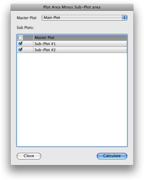Calculate Menu Find Area You can find the area of a plot by choosing one of the Find options from the Calculate menu. You can find the area in feet, meters, acres and hectares.