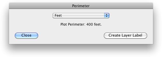 Calculate Perimeter To find the perimeter distance of a plot, choose Calculate Perimeter from the Calculate menu.