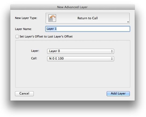Return to Call Creating a Return to Call layer will create a new layer that starts at the endpoint of the layer and call that is chosen.