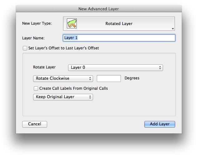 Rotated Layer This option will create a new layer by rotating or flipping the selected layer.