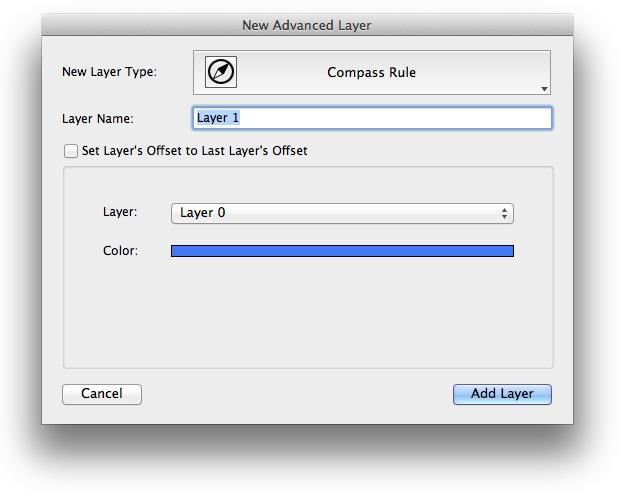 Compass Rule Layer This option will create a new layer by applying the Compass Rule to the selected layer.
