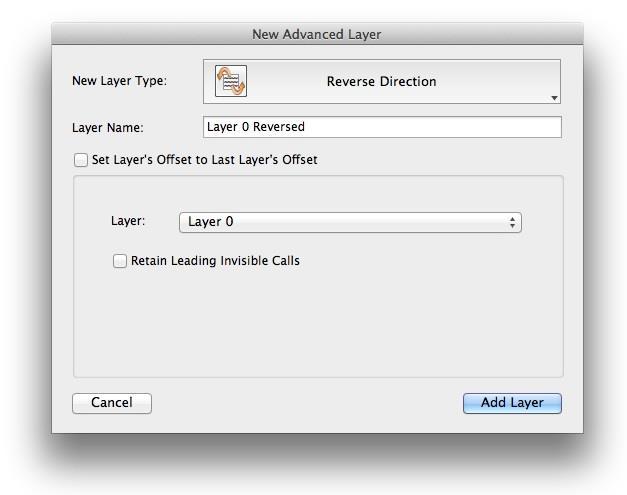 Reverse Direction Layer This option will create a new layer by reverse the direction of the calls.