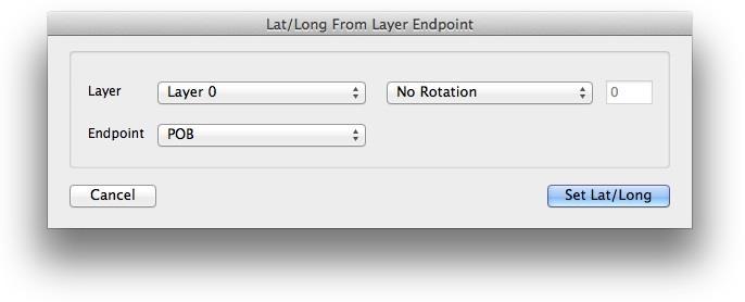 Choose the endpoint that you know the lat/long for from the endpoint menu and enter its lat/long. Press the Find POB Lat/Long button.