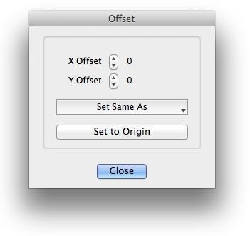 Offset Current Layer * Each layer can be moved around by using the mouse. * Holding down the shift key while dragging a layer allows you to drag all of the unlocked layers at once.