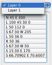 Selecting the Current Layer: To select a layer, choose it from the layer selection menu on the main window. When you select a new layer, it will become the current layer.