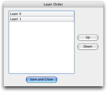 Layer Order: You can change the order of the layers in the layer popup menu by right-clicking on the layer popup menu and choosing Change Layer Order.