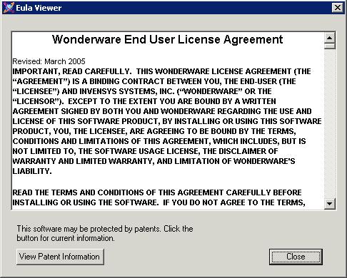 Managing Licensing Issues 275 To view the end-user license agreement 1 On the About ArchestrA IDE dialog box, click View License Agreement. The Eula Viewer dialog box appears.