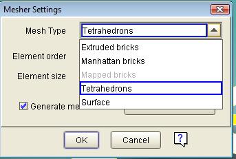 Analyzer - meshing Continuum Elements Linear or Parabolic 3D hexahedrons (Manhattan or Extruded Bricks) 3D tetrahedrons Surface elements : 2D triangles and quadrilaterals Mesh type depends on