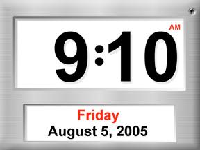 27 Digital Clock Large digital clock, day, date, and year.