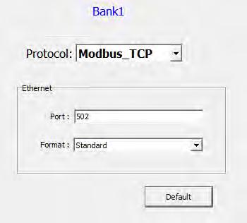 Serial RS-232 or RS-485, then select Modbus_RS232 as shown