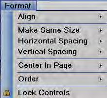 5.3.9 Format Align: It is to align selected components, objects etc. for adjusting their position precisely in screen layout.