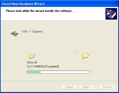 If Windows XP is configured to warn when unsigned (non-whql certified) drivers are about to be installed, the warning screen will be displayed unless installing
