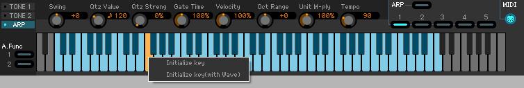 MOTIF XS Editor VST Window: Bottom section 3 Quick Edit Knobs This section lets you adjusts various parameters assigned to the Knobs on the front panel of the MOTIF XS instrument.