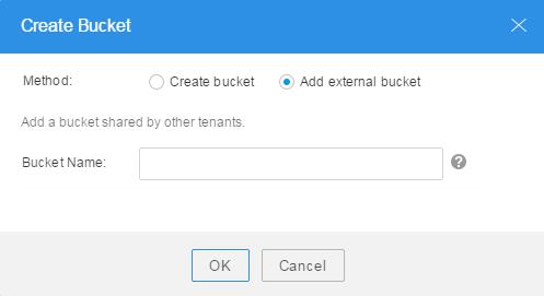 5 Managing Bucket Properties 5.6.2 Adding External Buckets Prerequisites OBS Browser supports the external bucket adding function.