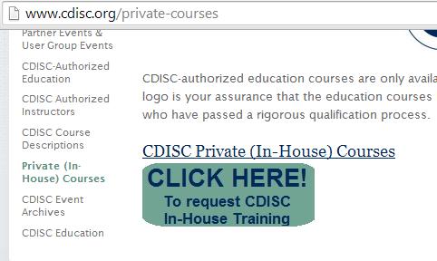 CDISC In-House Education Below courses readily available for in-house training: ADaM BRIDG Deep Dive CDASH SDTM SDTM