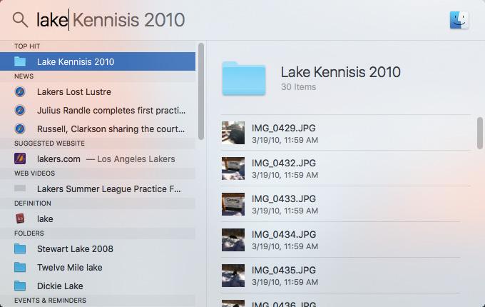 You can save a great deal of time by using OS X s Spotlight search feature to search for your document.