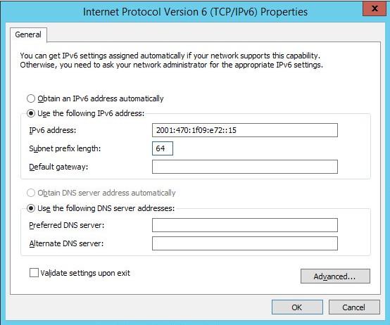 7. Click OK on TCP/IP Properties, then click Close on Ethernet Properties to save and apply the new settings 8. Now repeat the above process on the other Windows 2012 Real Servers N.B.