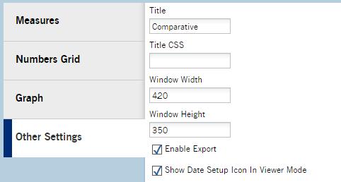 4 Select the Time Frame Continued Enabling and disabling date selections in Viewer By default, the Viewer can change the date of each widget using a date icon and the Date Setup area.