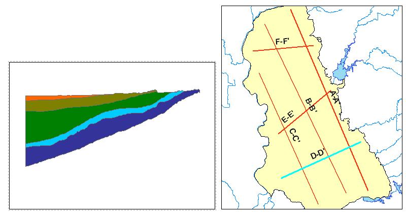 Figure 31 View of 2D cross section features created from GeoSections. 13 Conclusion This concludes the tutorial.