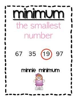 Minimum The smallest value More than A quantifier