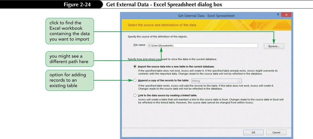 Importing Data from an Excel Worksheet (Cont.
