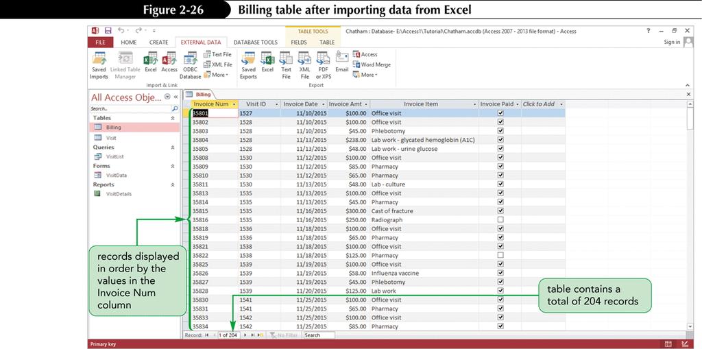 Importing Data from an Excel Worksheet (Cont.