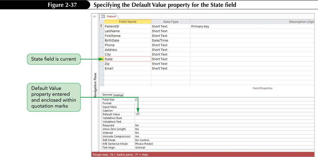 Setting the Default Value Property for a Field The Default Value property for a field specifies what value will