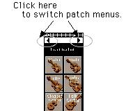 (a) The Patch Palette When the "Edit" window is selected, a smaller floating window labelled "Pickup" will appear to its left. This is the "Patch Palette".