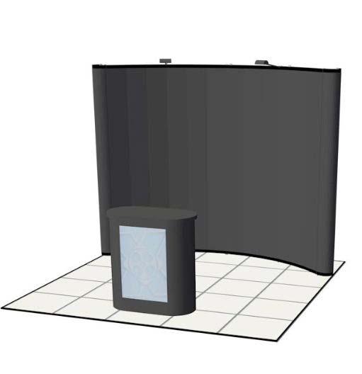 Page 16 of 64 KIT 1001 & 1002 Inline Kit 1001 Floor Standing Pop-up Display Classic expandable frame covered with (Velcro compatible) black fabric