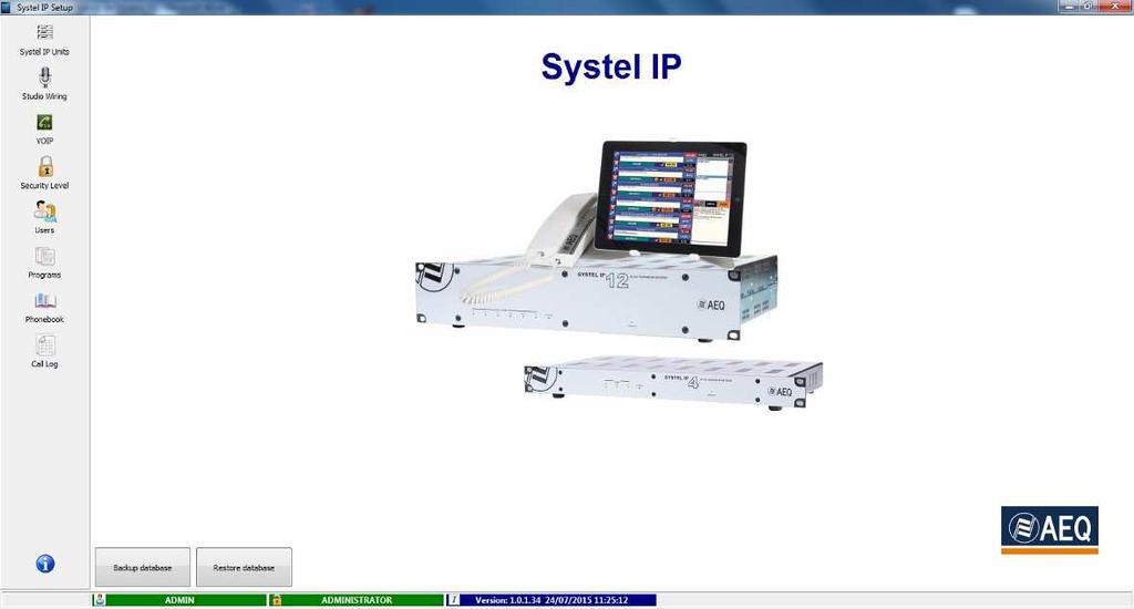 one is defined), Systel IP Setup main screen is accessed.