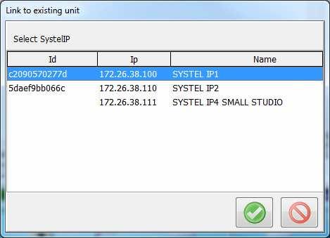 250 in the case of Systel IP 4 and 172.26.35.250 in the case of Systel IP 12.