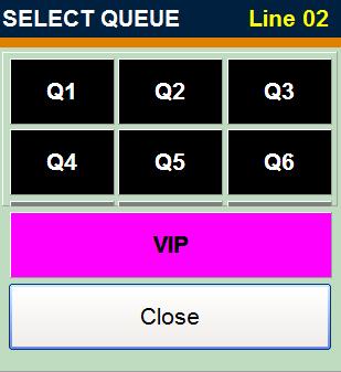 button operation when a call is established: VIP queues.