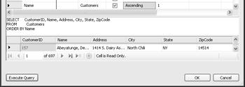 Slide 38 SQL that retrieves customer rows SELECT FROM CustomerID, Name, Address, City, State, ZipCode Customers SQL that inserts a customer row and refreshes the dataset INSERT INTO Customers