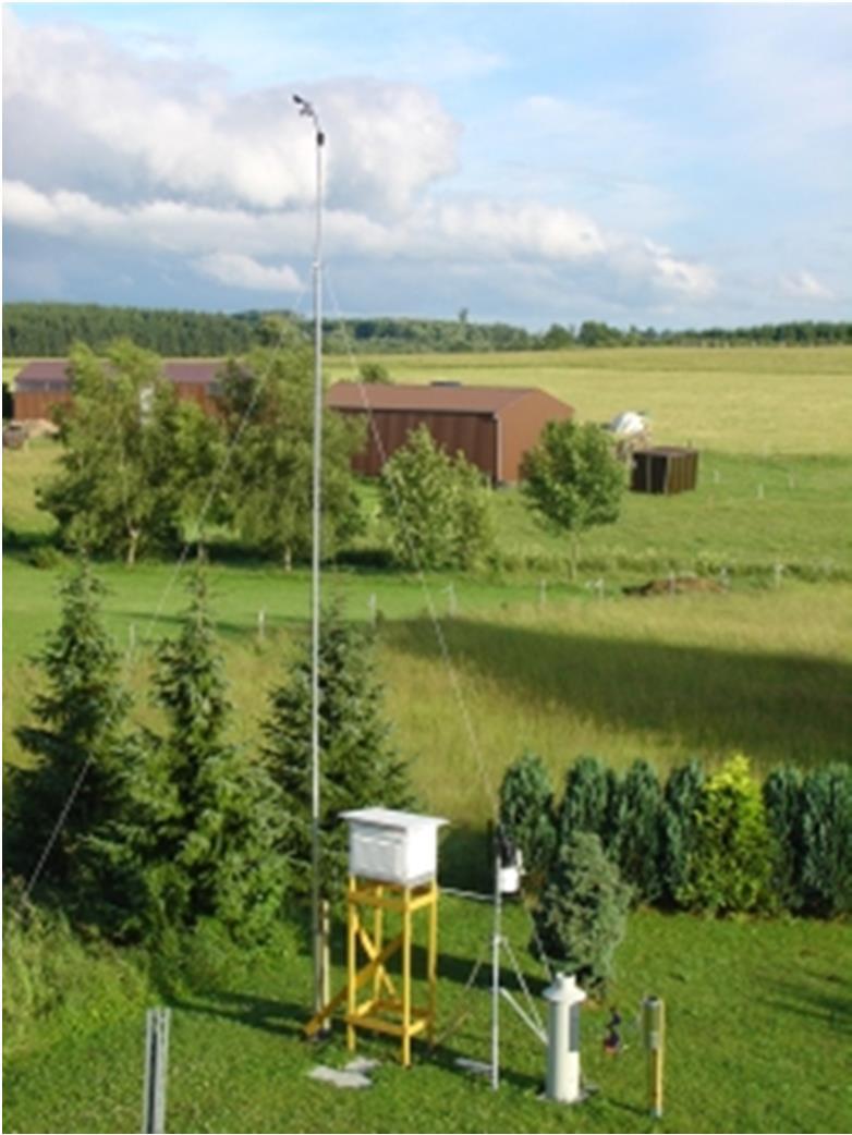 Page 1/6 Aluminum Telescopic Masts and Accessories Example of a 9m aluminum mast with a wind measurement instrument.