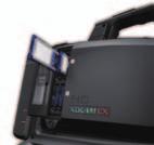 XDCAM EX Recording This professional camcorder adopts the same recording formats and codec technology as the XDCAM EX Series, offering a proven solid-state workflow for maximum flexibility since most