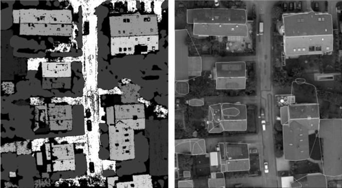 It is carried out by computation of the standard deviation and mean Z shift with respect to the orthogonal distance between the 3D point clouds and the best fitted plane in extracted building roofs